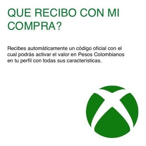 Tarjeta Regalo Xbox $30.000 Región Colombia