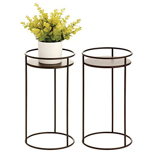 Soporte Plantas Circular De Metal De 15 Pulgadas De Alt...