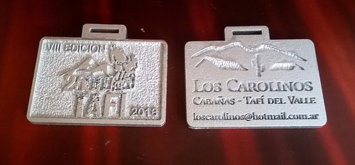 Imagen 5 de 6 de Medalla Llavero Metal Running Futbol Mtb 50 Mm