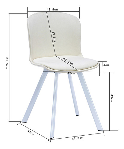 Pack 2 Silla De Comedor Pp Y Tela