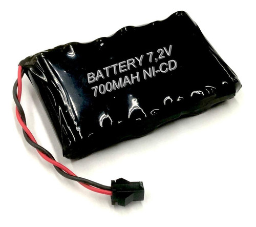 Bateria Para Carrinho 7,2v 700mah Aa Nicd Com Conector Smp02