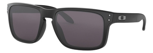 Anteojos de sol Oakley Holbrook Standard con marco color matte black, lente warm grey clásica, varilla matte black - OO9102