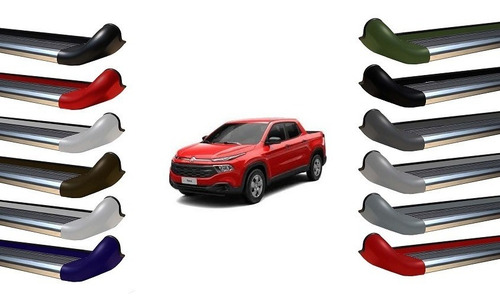 Imagem 2 de 2 de Estribo Personalizado Gp Branco Ambiente Fiat Toro 2016 2020