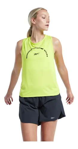 Polera Mujer Reebok Running Graphic Tan