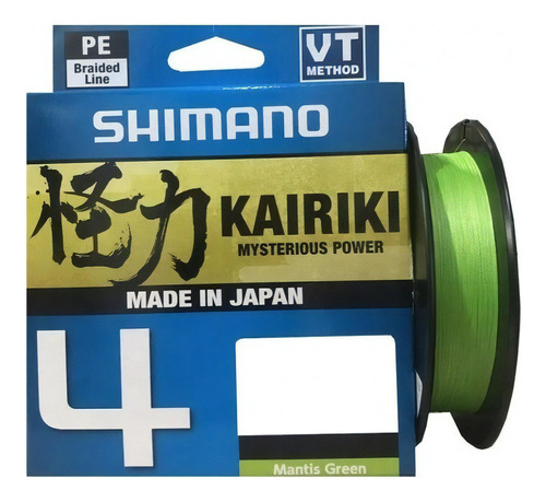 Multifilamento Shimano Kairiki 4 20lb 0.200mm 300m - Verde