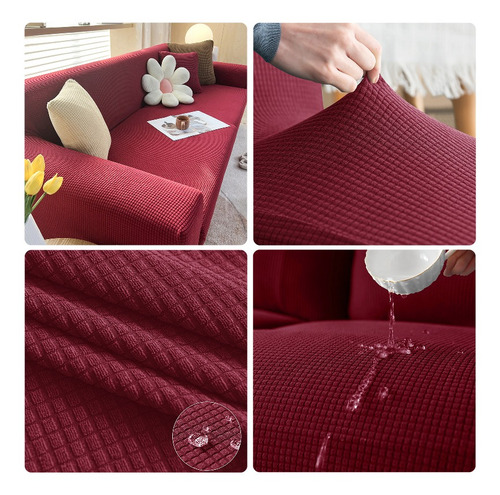 Imagen 3 de 5 de Set Fundas / Forro Para Sofá 3, 2, 1 / Tela Spandex