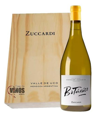 Vino Zuccardi Botanico Chardonnay 750ml Caja Madera X3