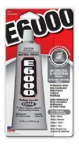 E-6000 Adhesivo Industrial Transparente Medio Viscosidad 3.7