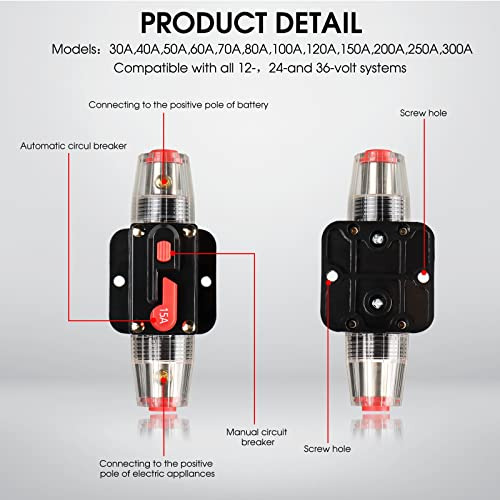 Interruptor De Circuito 15a, Portafusibles Impermeable ...