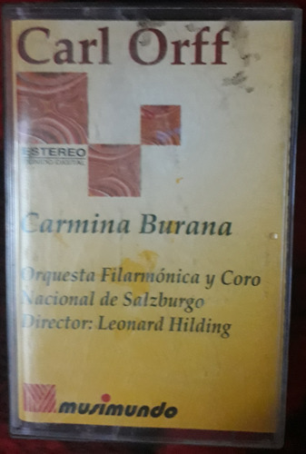 Carl Orff Carmina Burana Musiclasicos Musimundo Cassette