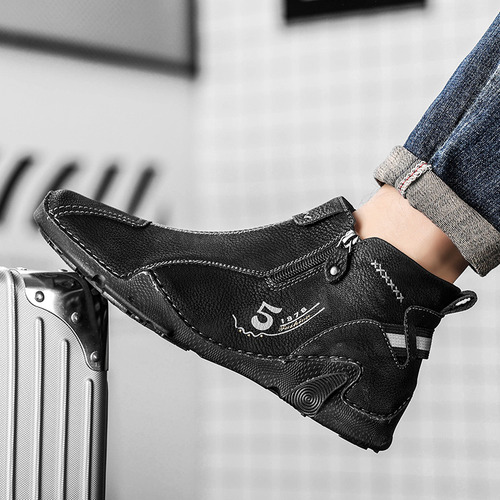 Botas De Senderismo De Cuero Hechas A Mano Para Exteriores A