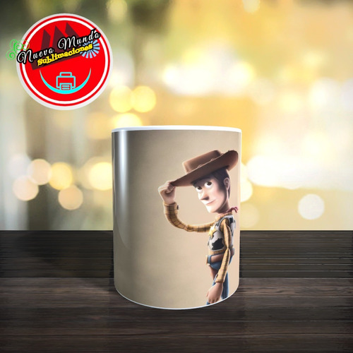 Taza Blanca De El Comisario Woody Toy Story