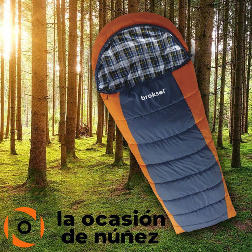 Bolsa De Dormir Broksol Venado 350 Camping Termica -8° Carpa