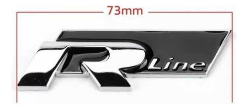 Emblema R Line Negro Trasero