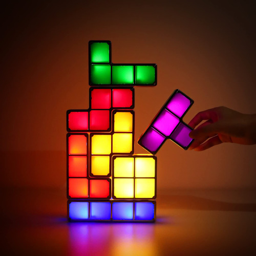 Luz Nocturna Para Niños Lámpara Led Apilable De 7 Colores Co