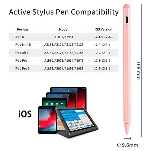 Stylus Para iPad Pencil 10th/9th/8th Generation 10.2 Rosa