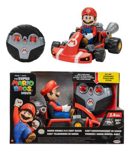 Nintendo Mario Rumble Kart Rc Racer 2.4ghz, Con Dirección .