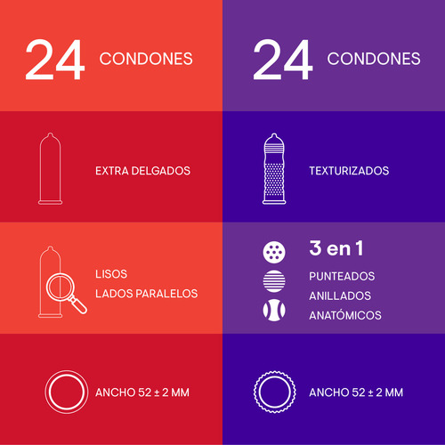 Playboy - 48 Condones Tubo Extra Sensible + Tubo Texturizado