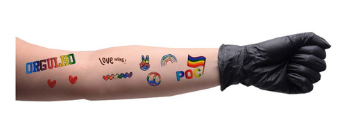 Imagem 2 de 3 de Tatuagens Rena Íntima Orgulho Lgbt Cartela 10 X 15cm Hot Pin