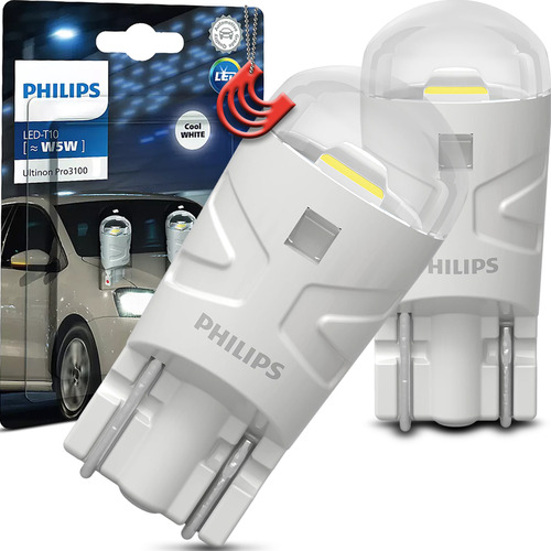 Lampada Philips Pingo Ultinon Led 6000k W5w T10 Super Branca