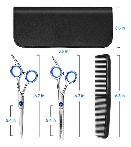 Kit De Tijeras De Corte De Cabello, 10 Tijeras De Peluquería