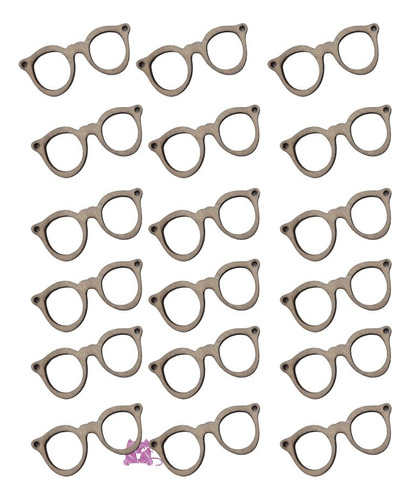 Gafas Para Muñecos Amigurumi Manualidades Mdf Pack X 18 Uni 