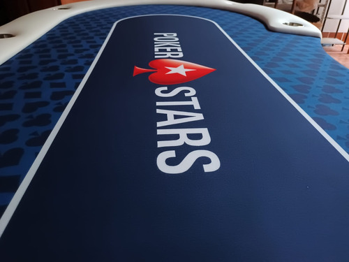 Mesa Poker Stars Azul Con Base Central