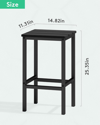 Juego De 2 Taburetes De Cocina, Taburetes Cuadrados De ...