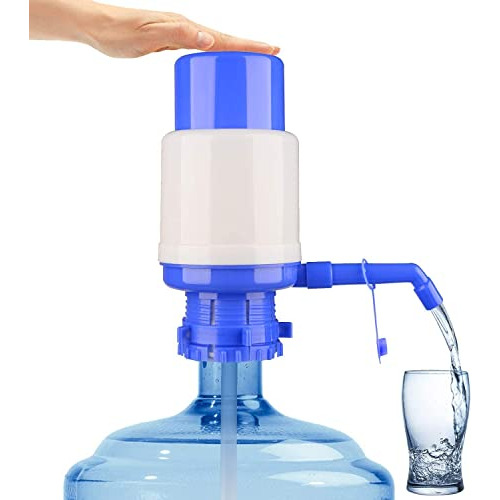 Dispensador Manual Para Botellas De Agua Con Bomba Azul