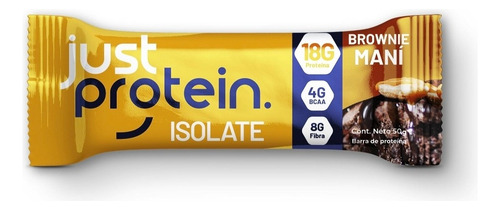 Barras D3 Proteína Just Protein Brownie Maní 5 Unidades