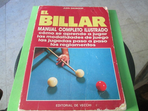 Libro El Billar, Juan Salvador. Año 1991 