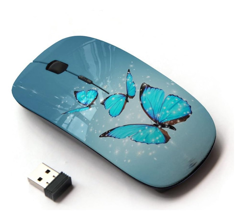 Ratón Koolmouse, Inalámbrico/diseño Mariposa/usb 2.0