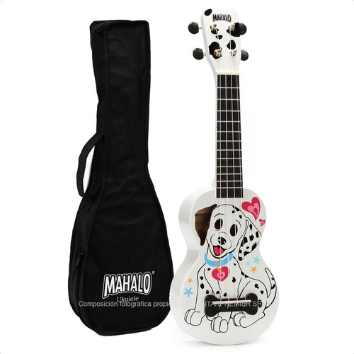 Ukelele Soprano Diseño Bamboo Cuerdas Aquila Mandala Dibujos Colores Bombo Funda Pua Envio Garantia Oficial