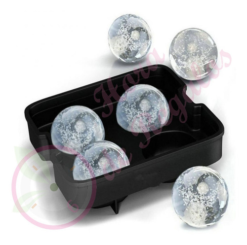 Hielera De Silicona Esfera X4 Cubetera Pelota Bola