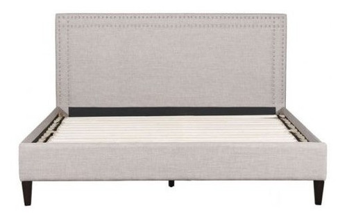 Cama King Size Modelo Renaissance - Gris Këssa Muebles