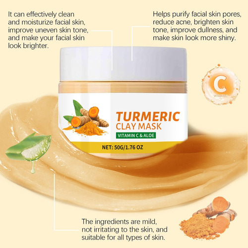 Mascarilla De Barro Con Cúrcuma