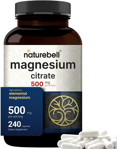 Citrato Magnesio 500mg Naturebe - Unidad a $1124