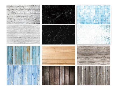 Imagen 4 de 10 de Fondo Foto Producto Mate Madera Piedra Reversible Set X6