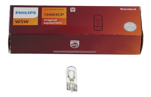 Imagen 2 de 6 de Lampara Incandescente W5w (13961) 24v 5w W2,1x9,5d Universal