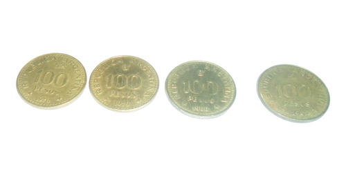 4 Monedas Argentina 100 Pesos Serie 1978/81
