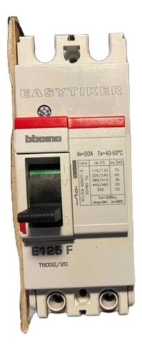 Interruptor Termomagnetico Bticino 2x20a Easytiker
