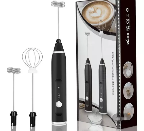 LUXEAR One Touch Espumador de leche de mano, batidora eléctrica de mano a  pilas para lattes, batidora de bebidas para café, capuchino, frappé