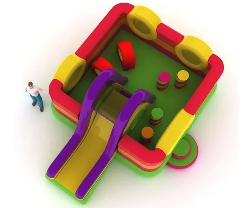 Inflable Combinado C/ Tobogan Y Obstáculos (cod 209)