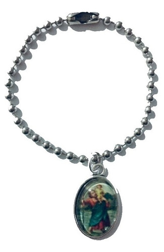 92 Pulsera San Cristobal Acero Inoxidable 92 Pza