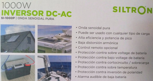 Imagen 5 de 6 de Conversor Inversor Siltron 24 A 220 1000w Senoidal Puro