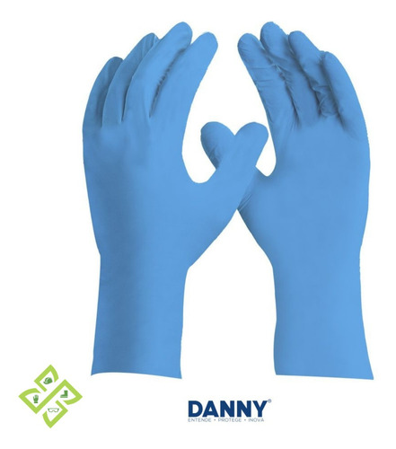 Luva Nitrilica Danny Desc Sensiflex Azul Ca42979 Tamanho P