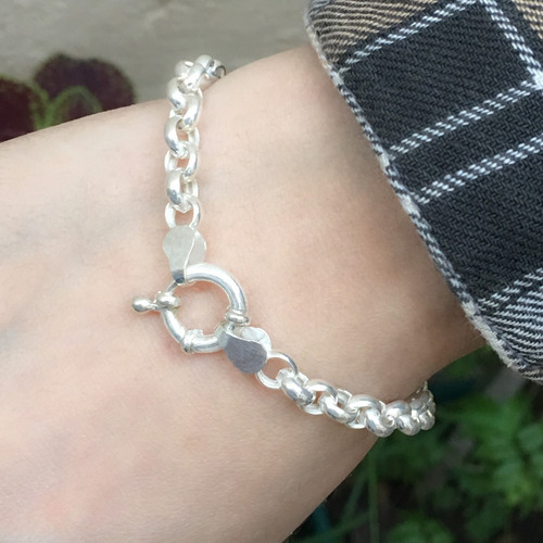 Pulsera Rolo Plata 925 6 Mm Sellada Con Garantía Escrita