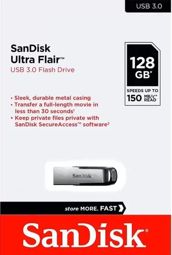 Pen Drive 128gb Ultra Flair 3.0 Flash Drive 150mbs Sandisk