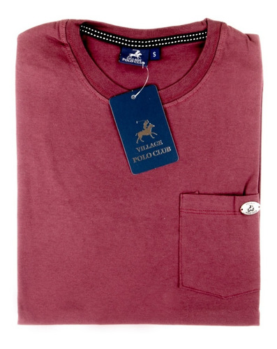 Remera Hombre Bolsillo Manga Corta Algodon Village Polo Club