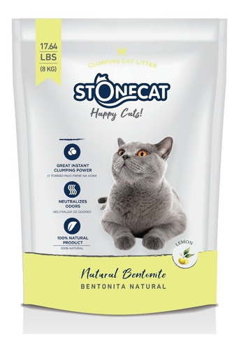 Imagen 1 de 3 de Piedras Stonecat Aglomerante Bolsa 8 Kg Limon X2 Bentonita